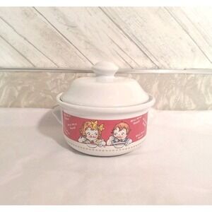 Vintage 1998 Campbell's Soup Kids Crock Covered Soup Bowl with Lid VGC